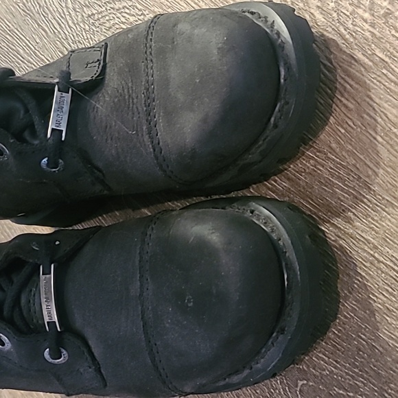 Harley Davidson Zip Up/Lace Up Black Suede Riding Boots - Picture 3 of 5